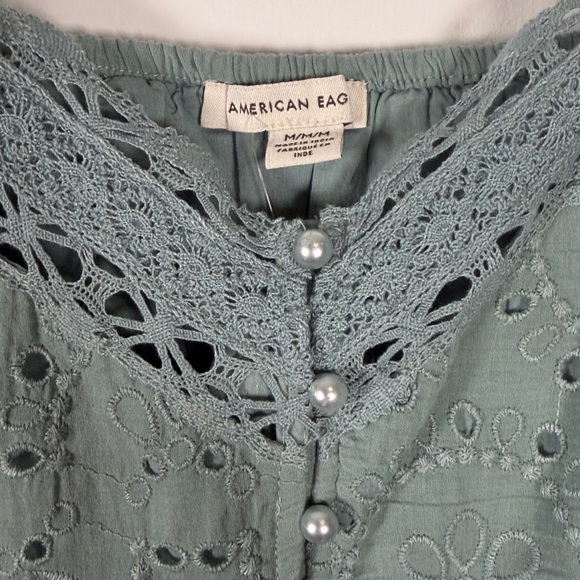 NWOT American Teal Eyelet Camisole - Picture 2 of 6